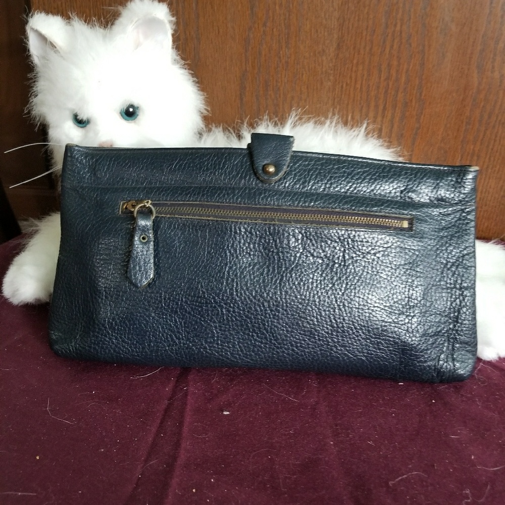 Vintage Ronay navy blue clutch purse